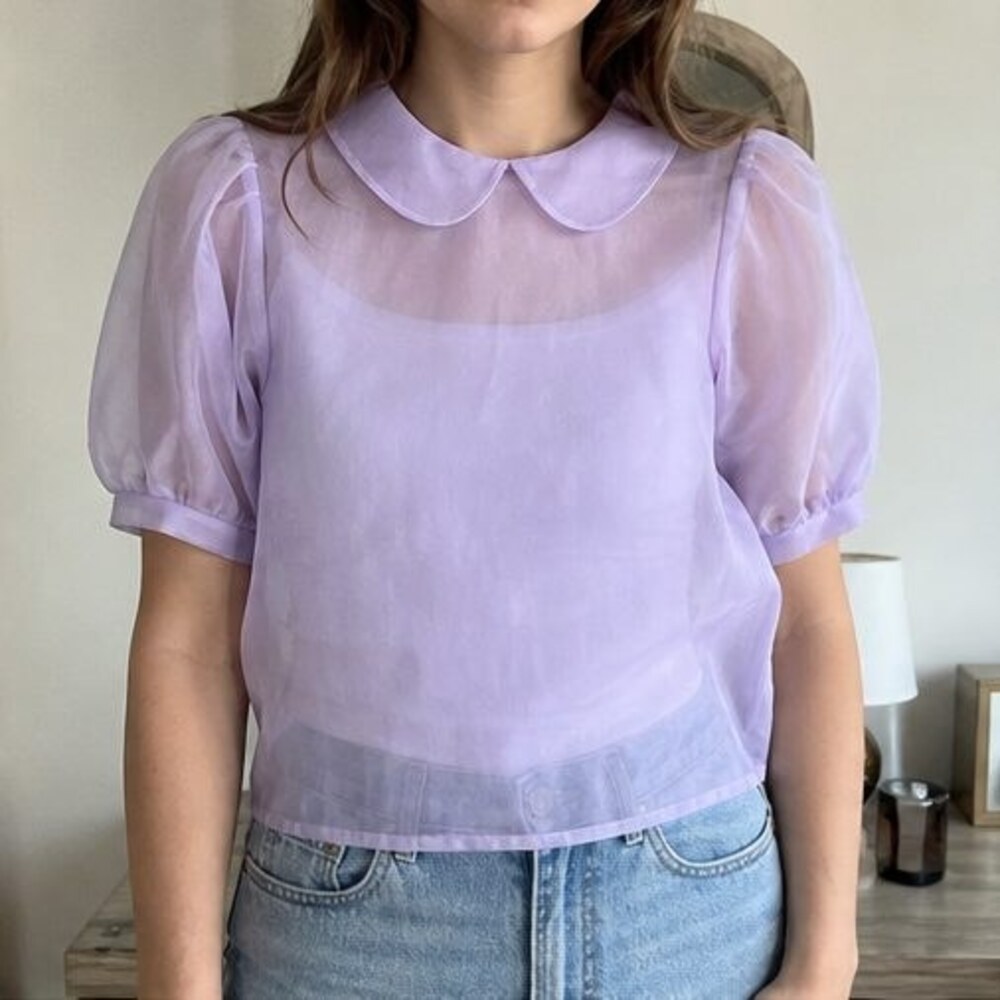 Camel Ruffle Blouse - Picture 2 of 6
